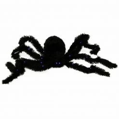 Fraser Hill Farm Haunted Hill Farm 2.5-Ft. Wide Animated Floating Spider Prop, Indoor Or Covered Outdoor Halloween Decoration, Battery-Operated, Ichabod, HHSPD-3HLSA