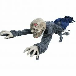 Fraser Hill Farm 62 In. Animatronic Zombie, Flashing Red Eyes, Poseable, Battery-Operated
