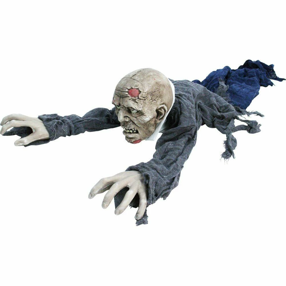 Fraser Hill Farm 62 In. Animatronic Zombie, Flashing Red Eyes, Poseable, Battery-Operated