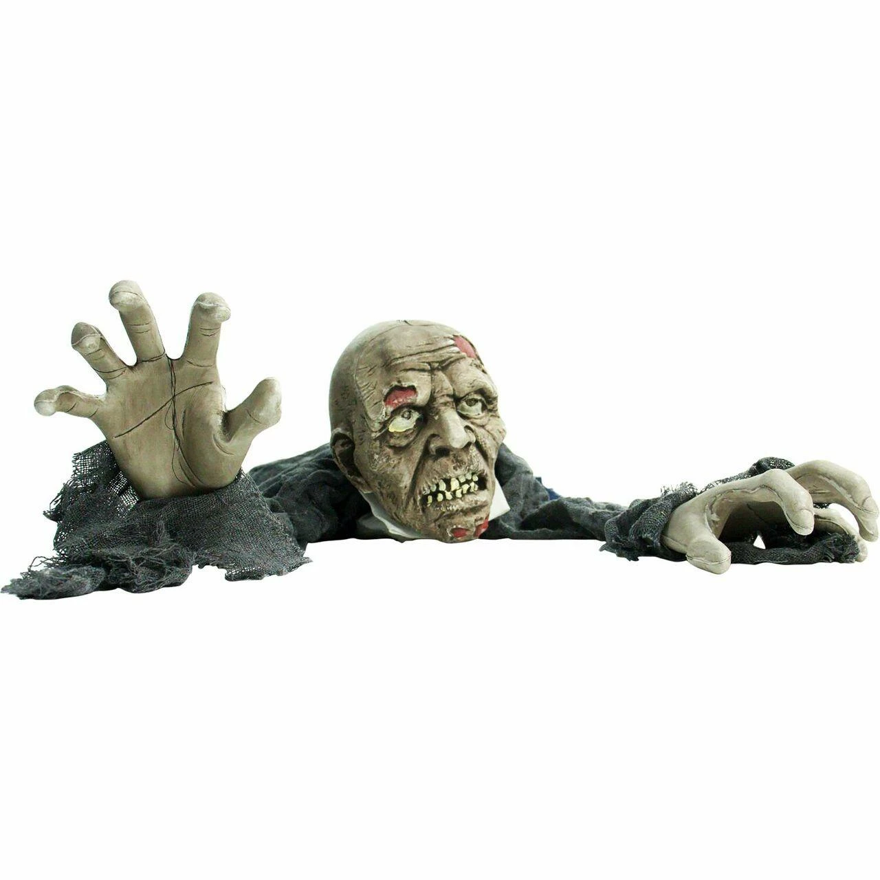 Fraser Hill Farm 62 In. Animatronic Zombie, Flashing Red Eyes, Poseable, Battery-Operated - Image 7