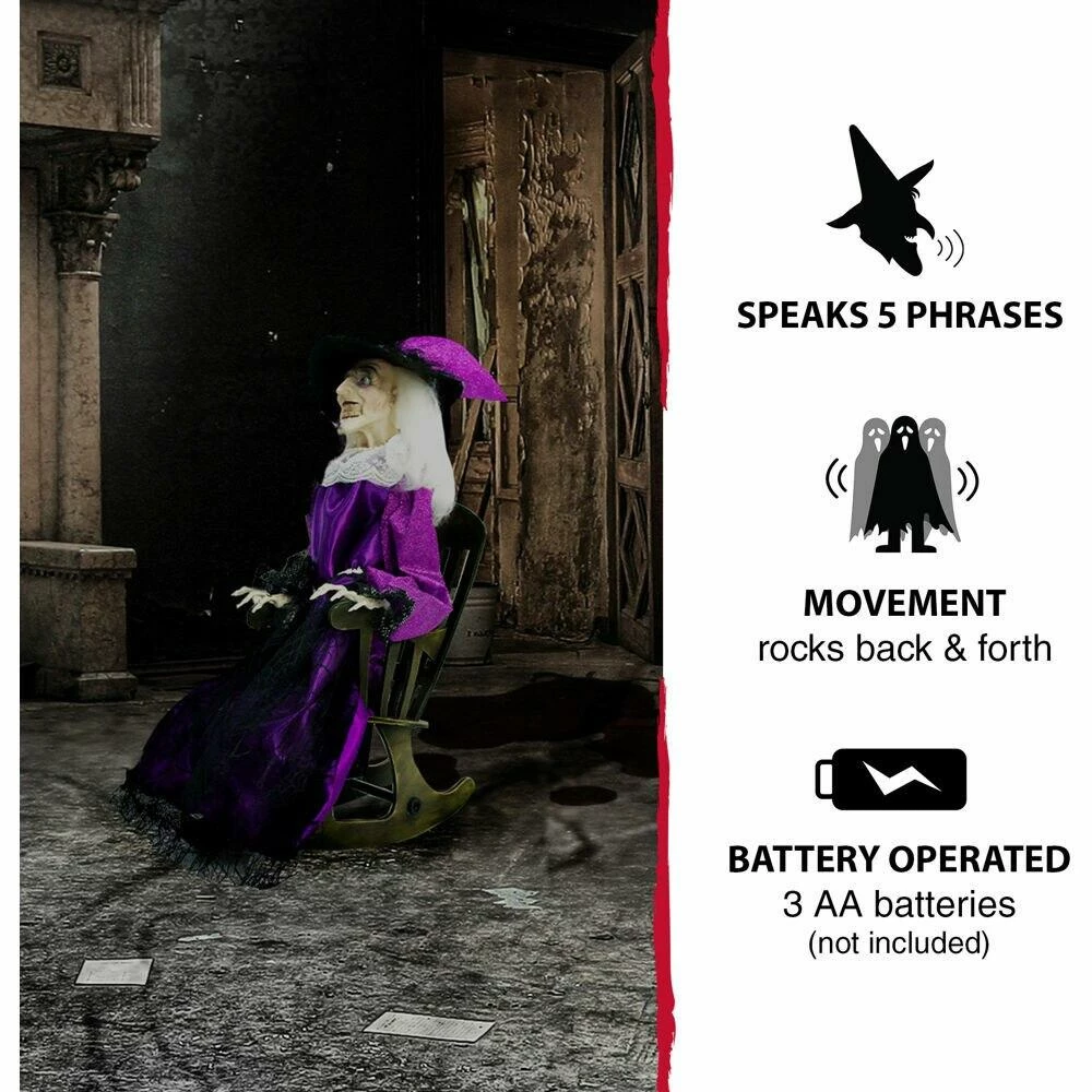 Fraser Hill Farm Animatronic Witch, Talking And Moving (Gale) - Image 5