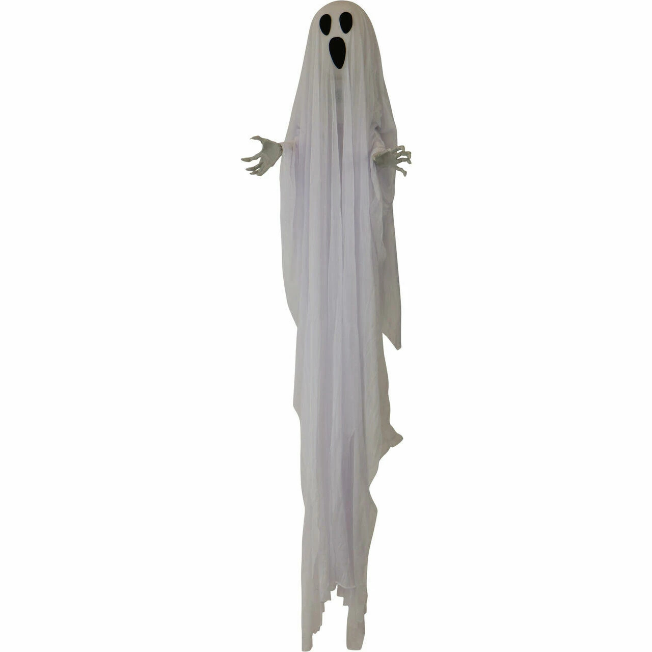 Fraser Hill Farm Haunted Hill Farm 5-ft. Animatronic Hanging Ghost, Red LED Lights, Poseable, Battery, Oracle