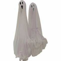 Fraser Hill Farm Haunted Hill Farm 4.17-ft. Ghost Stakes Set Of 2 Waterproof, LED Multi-Color, Battery