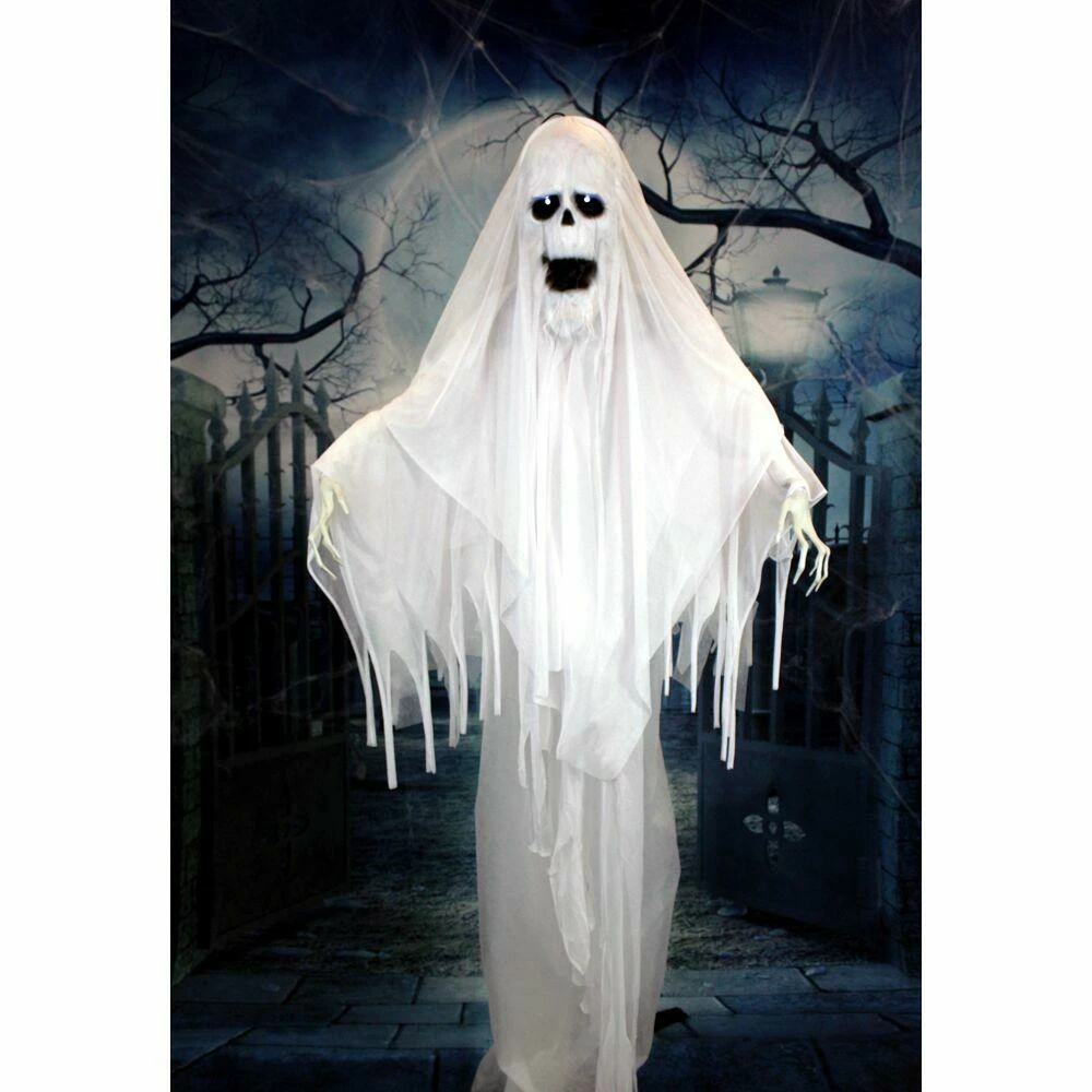 Fraser Hill Farm Life Size Poseable Animatronic Reaper With Flashing White Eyes - Image 2