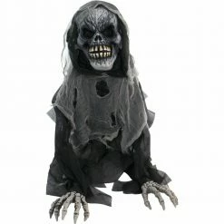 Fraser Hill Farm Animatronic Talking Reaper With Light-up Red Eyes, 27 Inches (Cyprus)