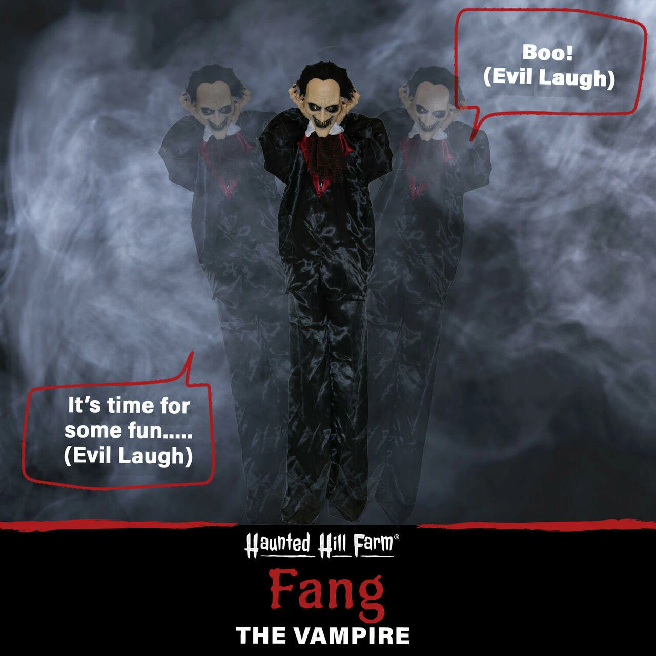 Fraser Hill Farm Haunted Hill Farm 5.6-ft. Vampire Animatronic, LED Red Eyes, Battery-Operated - Image 2