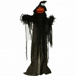 Fraser Hill Farm Haunted Hill Farm 5.6-ft. Animatronic Pumpkin, LED Eyes, Poseable, Battery, Gourdy