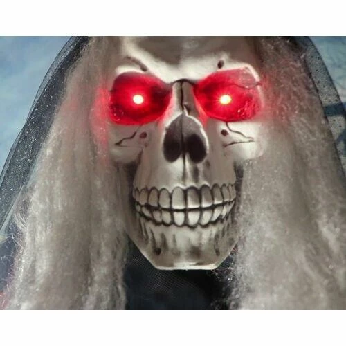Fraser Hill Farm Life-Size Animatronic Moaning Skeleton Bride With Flashing Red Eyes - Image 6