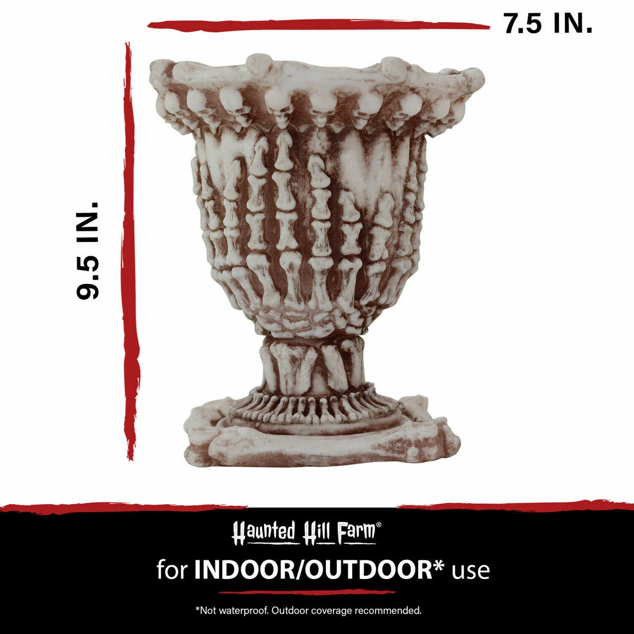 Fraser Hill Farm Haunted Hill Farm 9.5-In. Skeleton Vase Halloween Decoration - Image 3