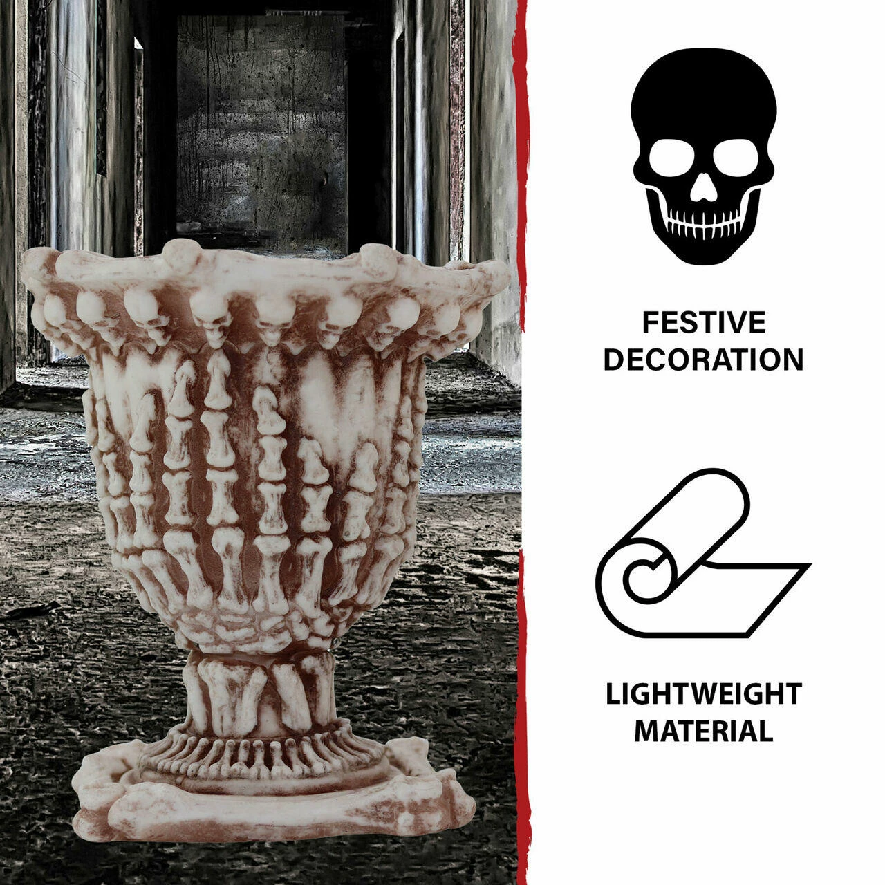 Fraser Hill Farm Haunted Hill Farm 9.5-In. Skeleton Vase Halloween Decoration - Image 4