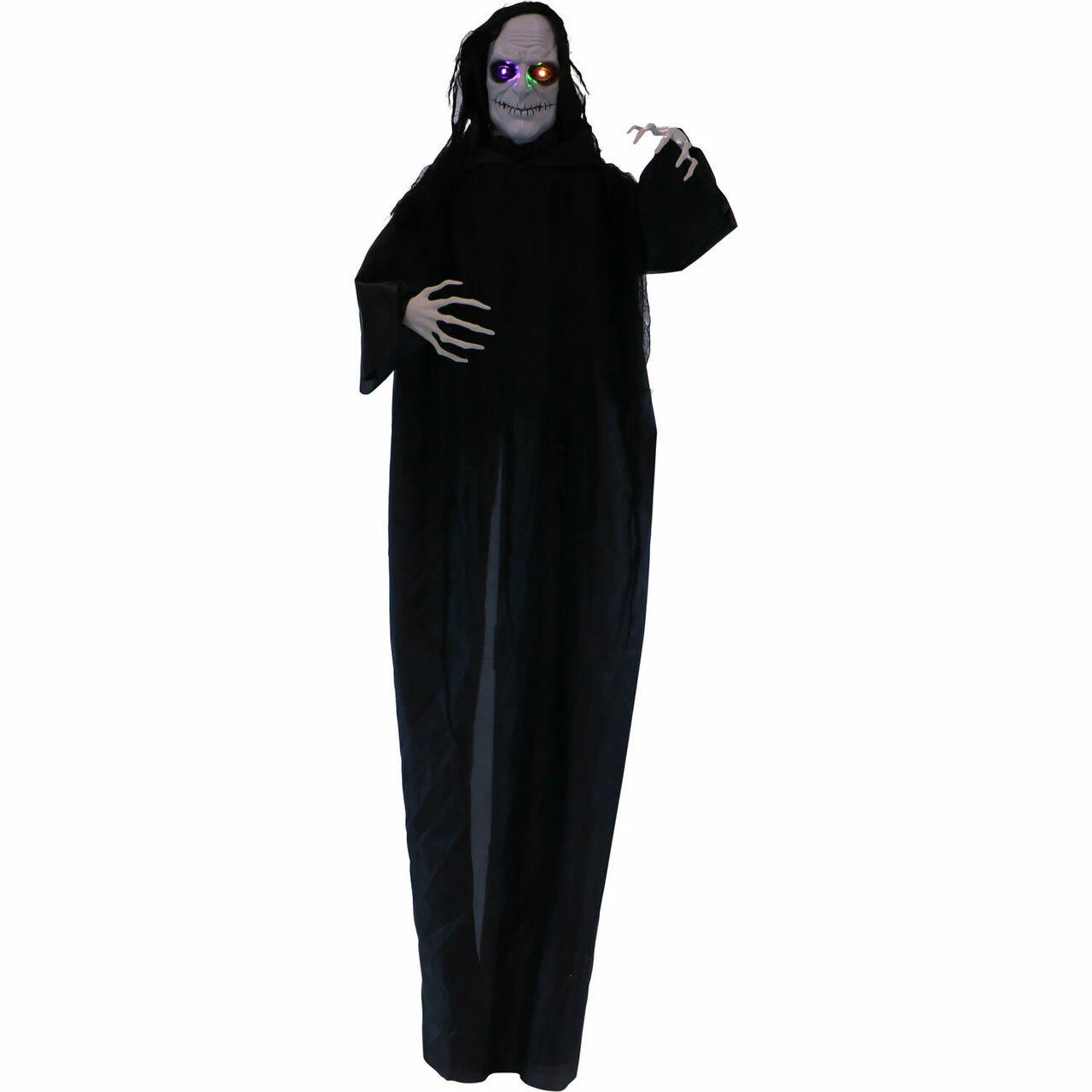 Fraser Hill Farm Haunted Hill Farm 6.3-ft. Standing Reaper, LED Multi Eyes, Poseable, Battery, Simon