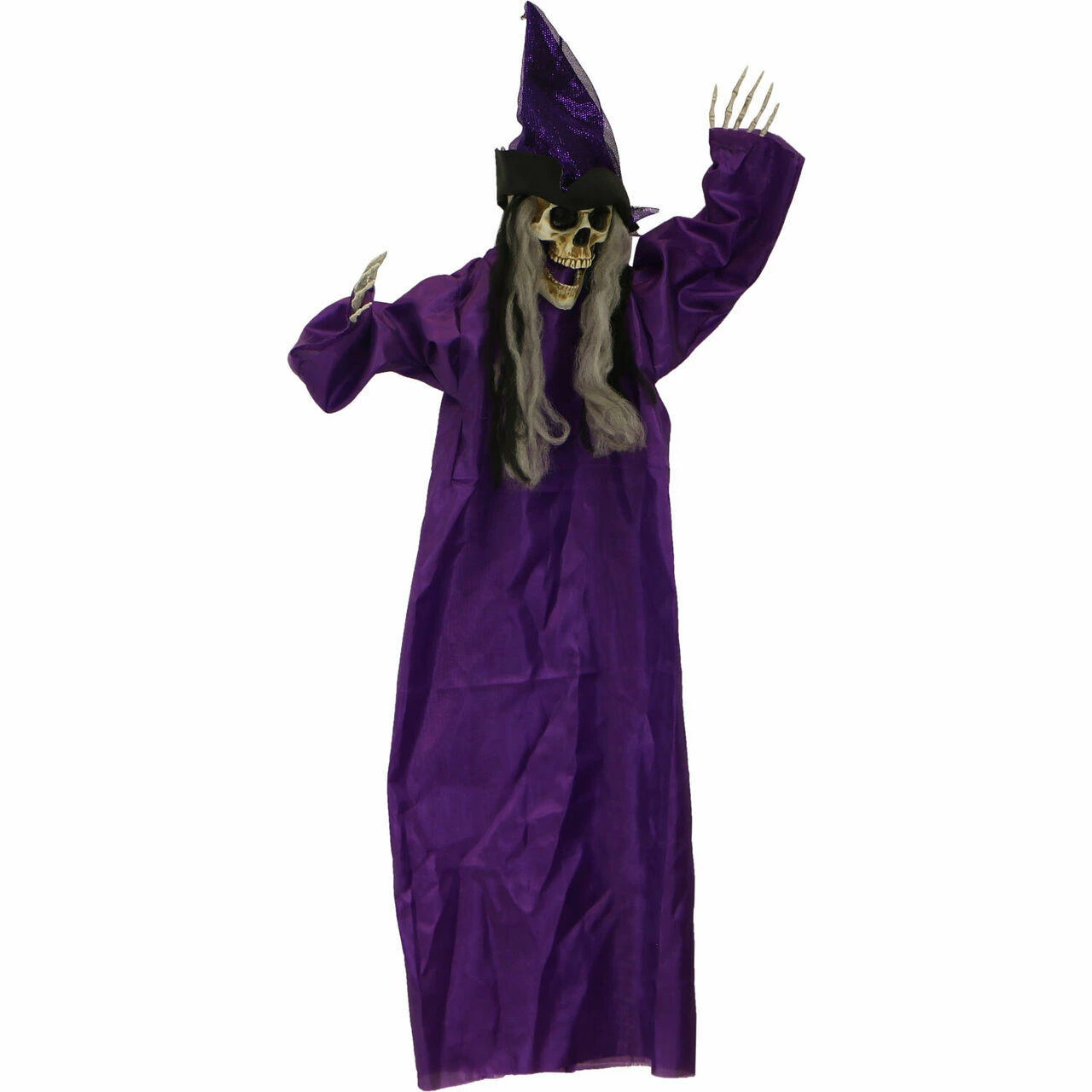 Fraser Hill Farm Haunted Hill Farm 3-ft. Hanging Skull Witch, Poseable