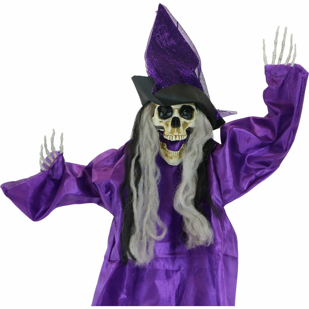 Fraser Hill Farm Haunted Hill Farm 3-ft. Hanging Skull Witch, Poseable - Image 6