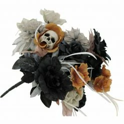 Fraser Hill Farm Haunted Hill Farm 1.25-ft Halloween Bouquet Decoration Piece W/ Flowers And Skull