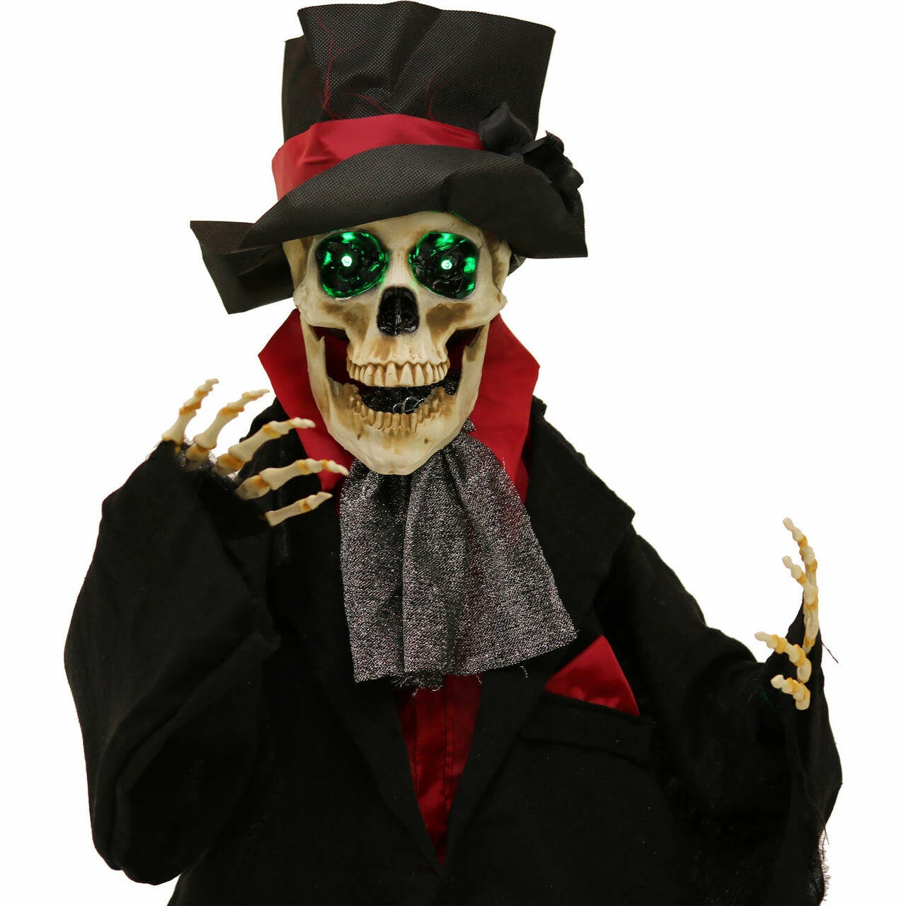 Fraser Hill Farm Haunted Hill Farm 5.4-ft. Animatronic Skeleton Groom, Green LED Eyes, Poseable, Battery, Johnny - Image 7
