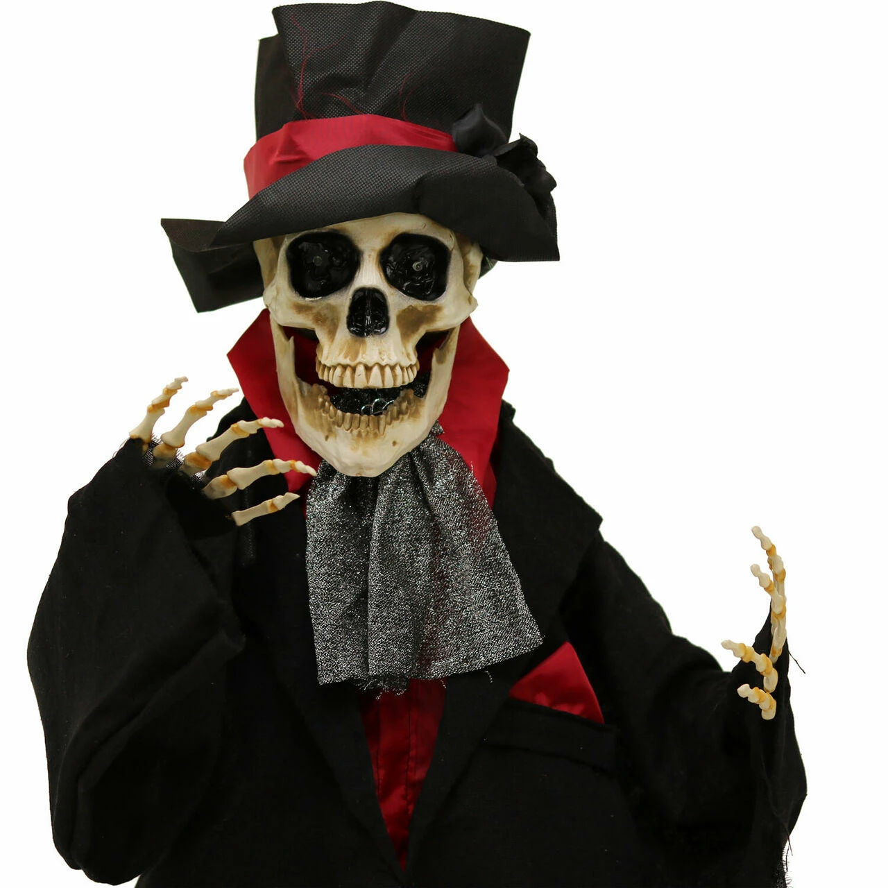 Fraser Hill Farm Haunted Hill Farm 5.4-ft. Animatronic Skeleton Groom, Green LED Eyes, Poseable, Battery, Johnny - Image 8