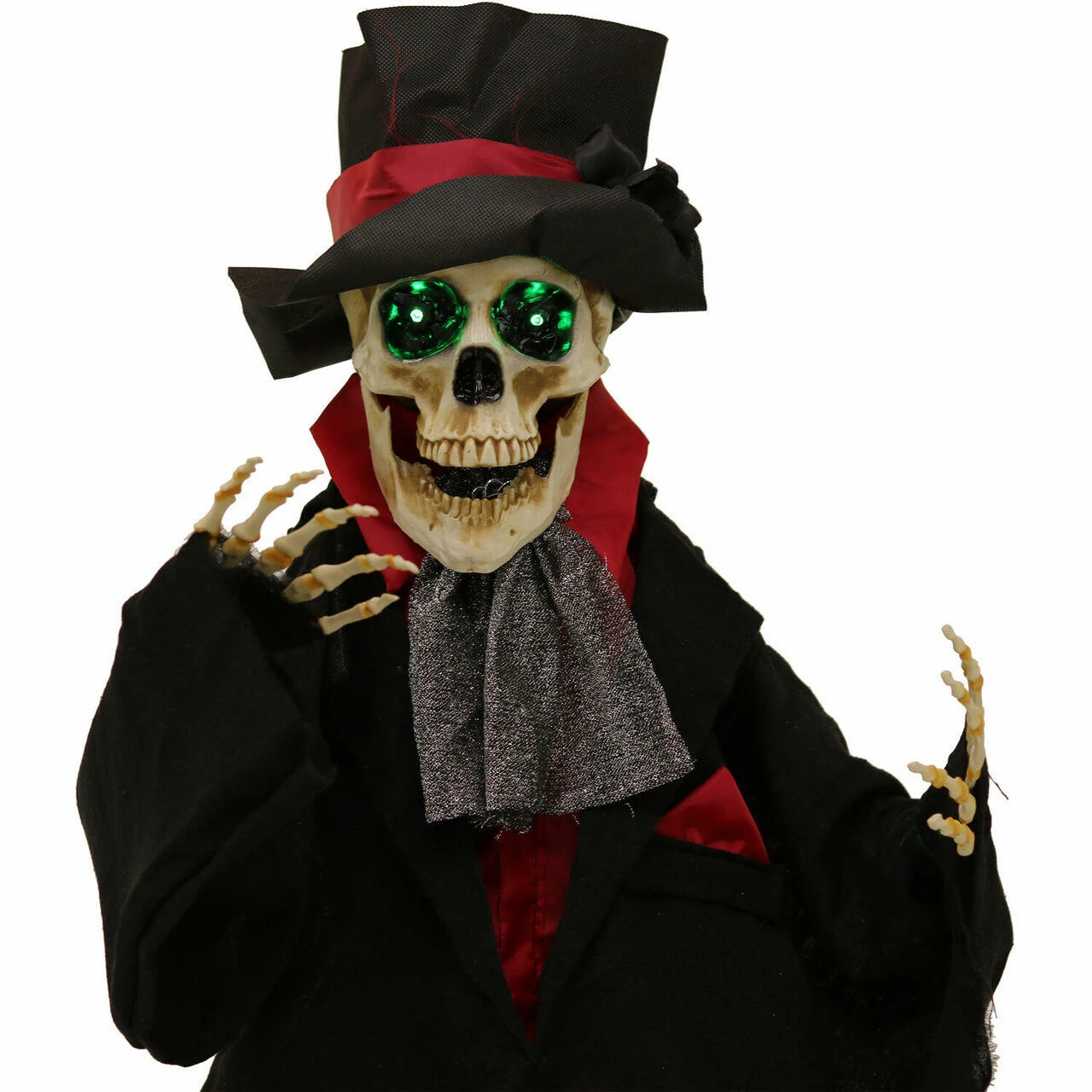 Fraser Hill Farm Haunted Hill Farm 5.4-ft. Animatronic Skeleton Groom, Green LED Eyes, Poseable, Battery, Johnny - Image 10