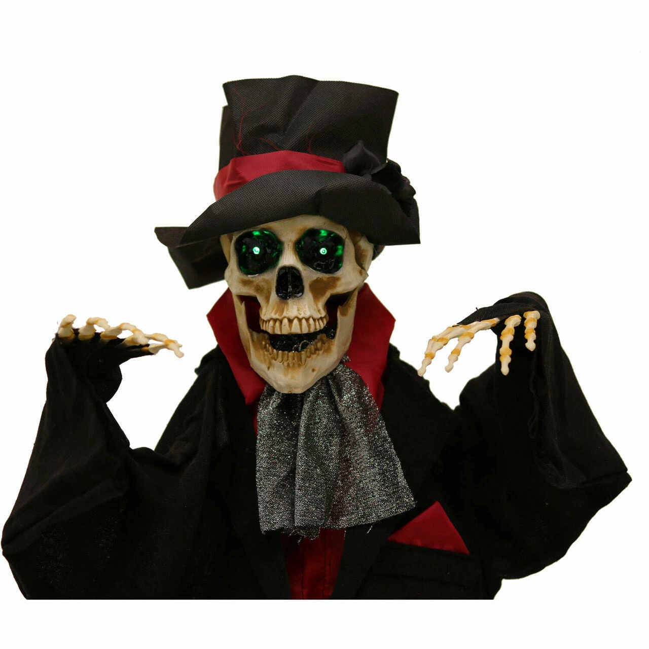 Fraser Hill Farm Haunted Hill Farm 5.4-ft. Animatronic Skeleton Groom, Green LED Eyes, Poseable, Battery, Johnny - Image 12