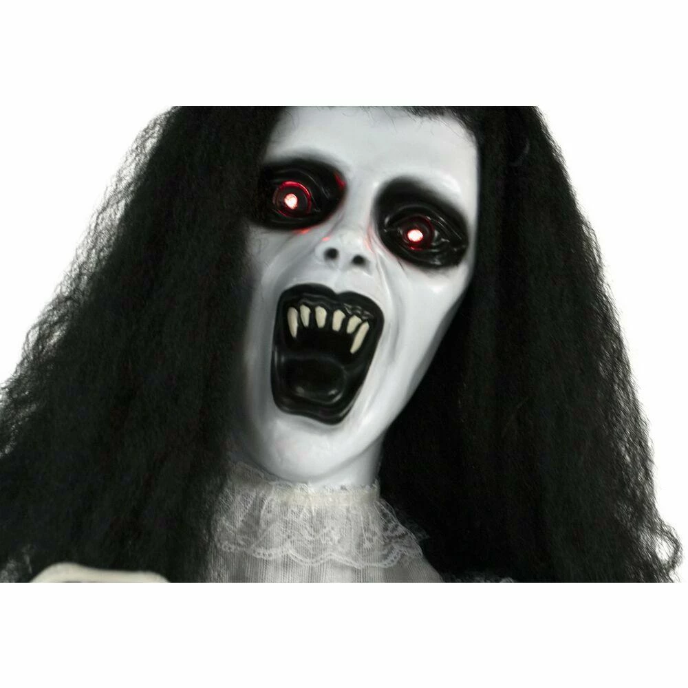 Fraser Hill Farm Life-Size Poseable Animatronic Bride With Flashing Red Eyes (Hilga) - Image 2