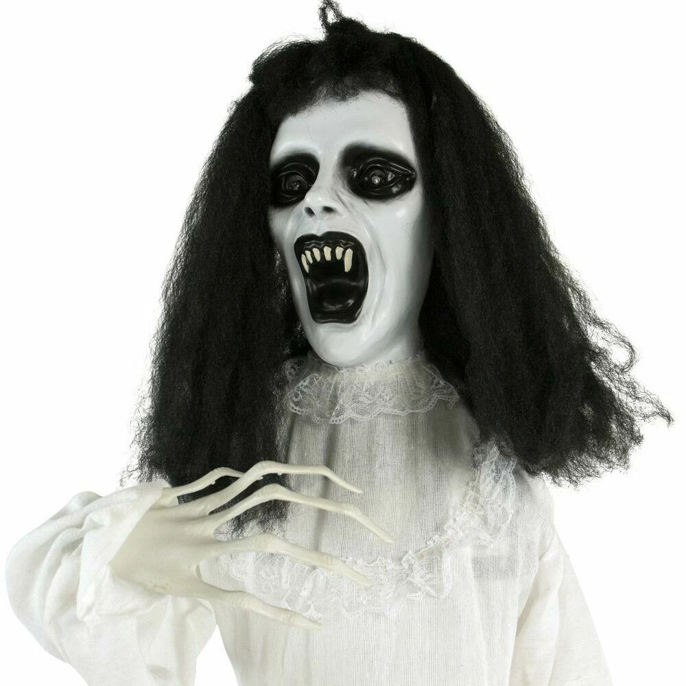 Fraser Hill Farm Life-Size Poseable Animatronic Bride With Flashing Red Eyes (Hilga) - Image 3