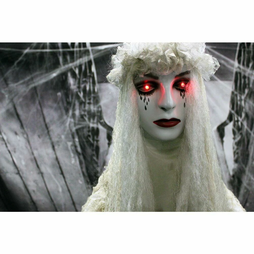 Fraser Hill Farm Life-Size Poseable Animatronic Bride With Flashing Red Eyes - Image 2