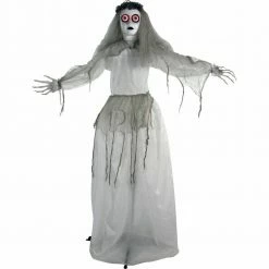 Fraser Hill Farm Life Size Poseable Animatronic Dead Damsel Bride With Red Light-up Eyes