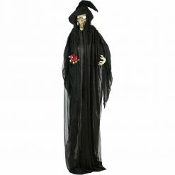 Fraser Hill Farm Life-Size Poseable Animatronic Witch With Flashing Red Eyes (Gertrude)