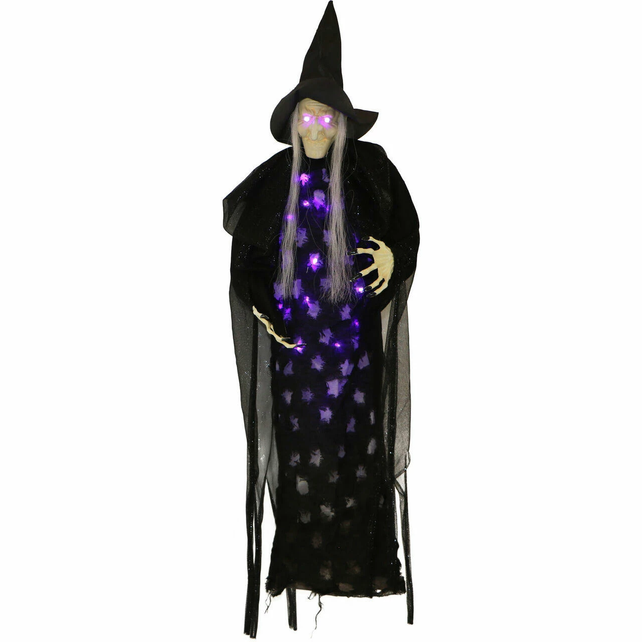 Fraser Hill Farm Haunted Hill Farm 2.5-ft. Hanging Witch Animatronic, Poseable, Battery-Operated - Image 5