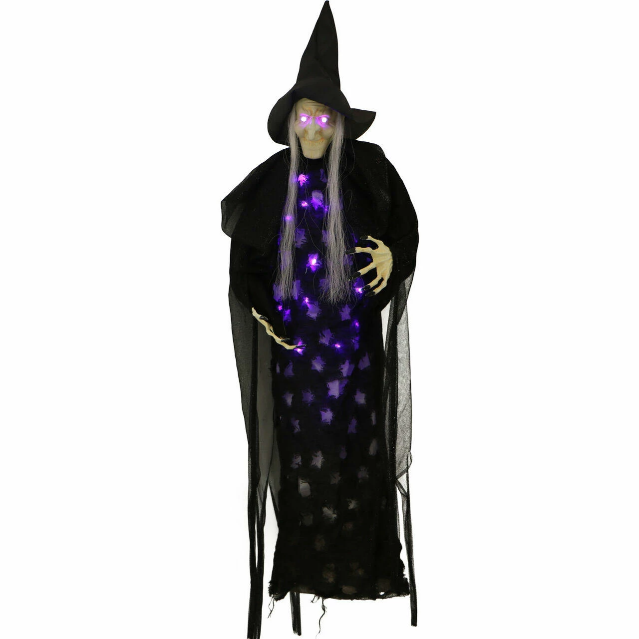 Fraser Hill Farm Haunted Hill Farm 2.5-ft. Hanging Witch Animatronic, Poseable, Battery-Operated - Image 6