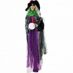 Fraser Hill Farm Haunted Hill Farm 4.3-ft. Witch Animatronic, Poseable, Battery-Operated