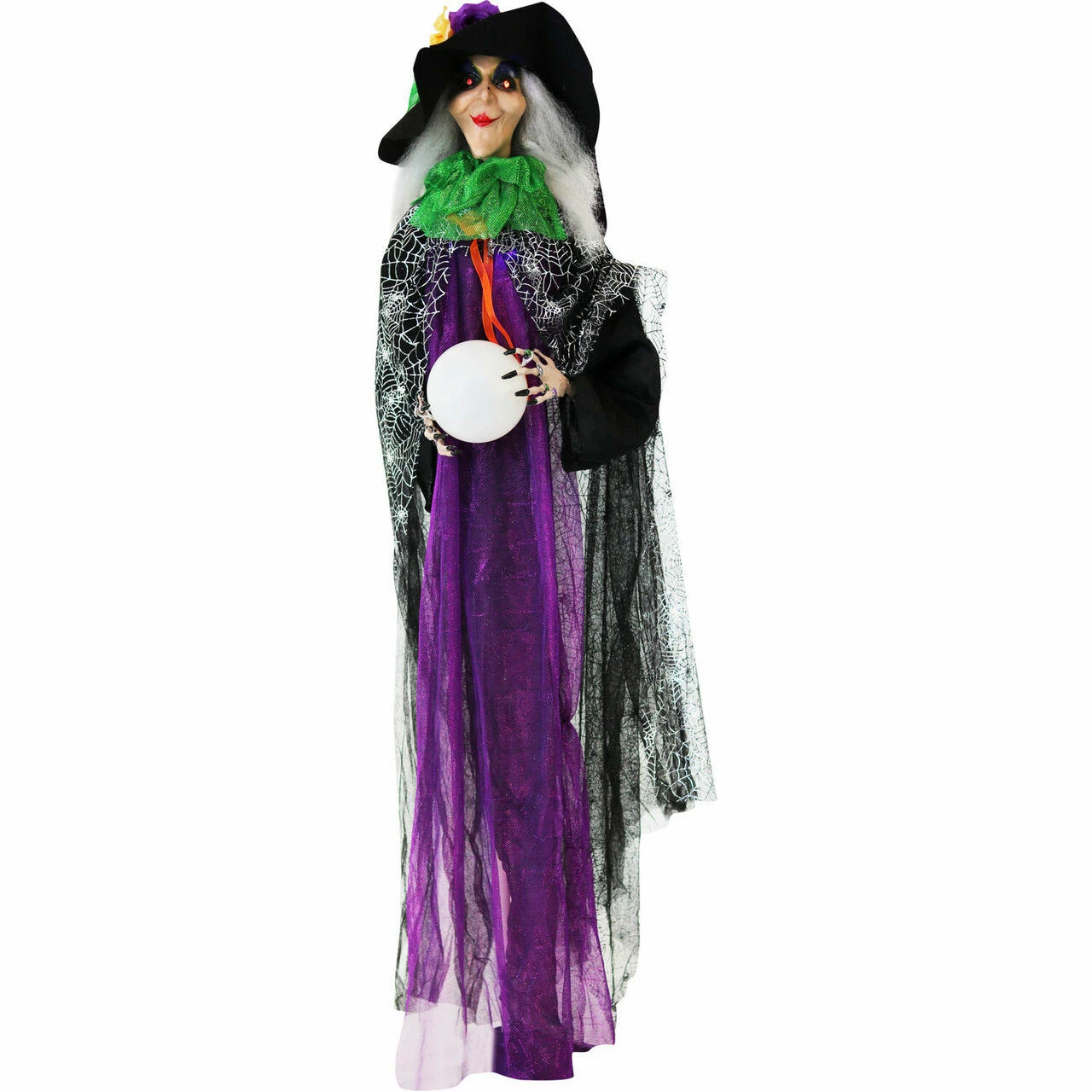 Fraser Hill Farm Haunted Hill Farm 4.3-ft. Witch Animatronic, Poseable, Battery-Operated
