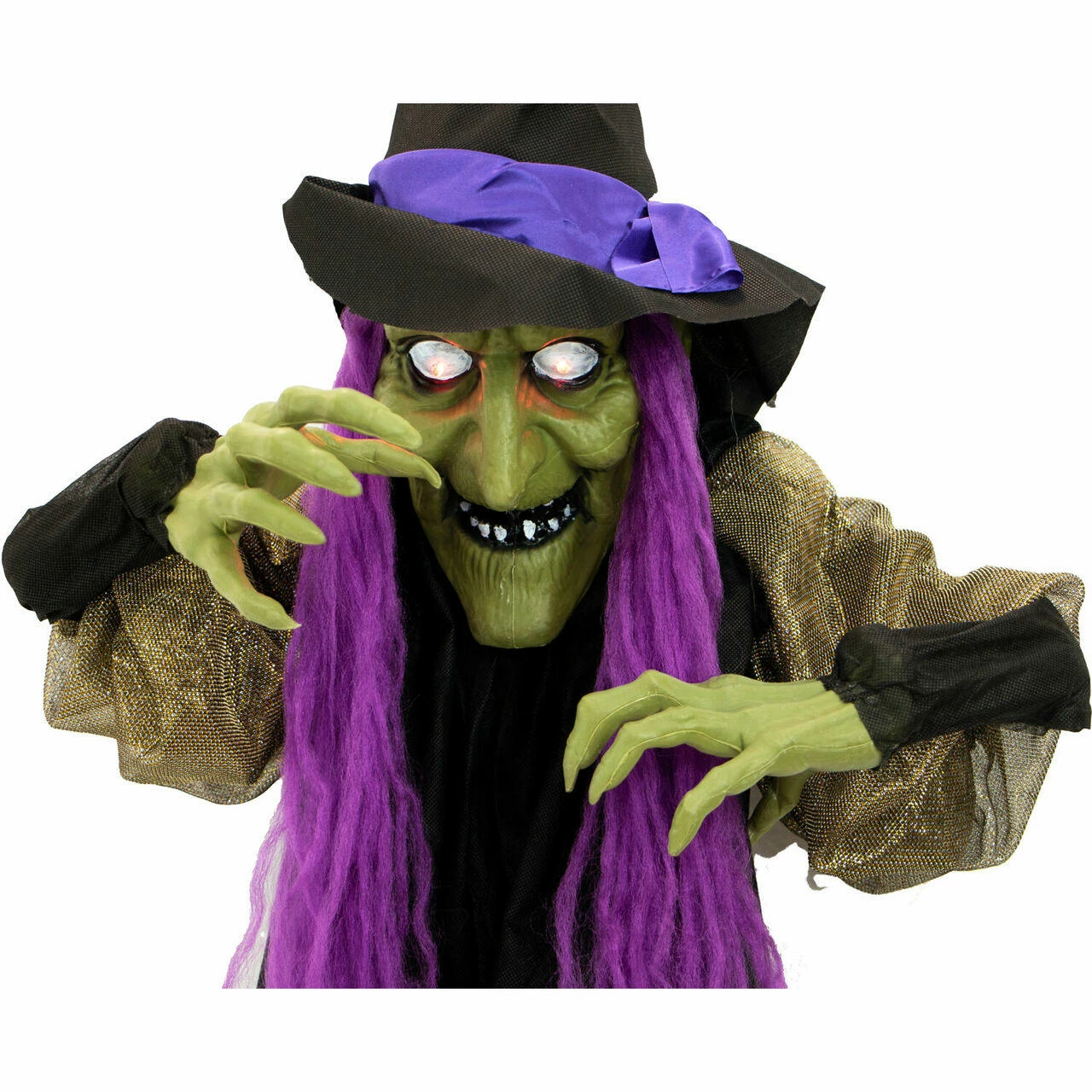 Fraser Hill Farm Haunted Hill Farm 5.75-ft. Hanging Witch Animatronic, Poseable, Battery-Operated - Image 6