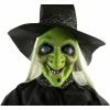 Fraser Hill Farm Life-Size Poseable Animatronic Witch With Light-up Eyes (Trixy)