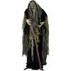 Fraser Hill Farm Life-Size Poseable Animatronic Witch With Light-up White Eyes (Voodoo)