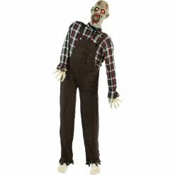 Fraser Hill Farm Life-Size Animatronic Zombie With Red Flashing Eyes, Moaning Sounds