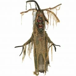 Fraser Hill Farm Haunted Hill Farm 6.25-Ft. Animated Tree Man, Indoor Or Covered Outdoor Halloween Decoration, Poseable, Battery-Operated, Onyx The Oak, HHTREE-4FLSA