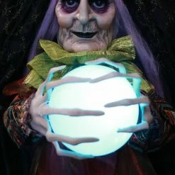 Fraser Hill Farm Haunted Hill Farm 6-Ft. Hanging Fortune Teller With Multi-Color Crystal Ball, Indoor Or Covered Outdoor Halloween Decor, Battery-Operated, HHFTWTC-2HLS -Fraser Hill Farms Shop unnamed file 2249