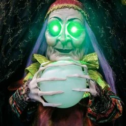 Fraser Hill Farm Haunted Hill Farm 6-Ft. Hanging Fortune Teller With Multi-Color Crystal Ball, Indoor Or Covered Outdoor Halloween Decor, Battery-Operated, HHFTWTC-2HLS -Fraser Hill Farms Shop unnamed file 2253