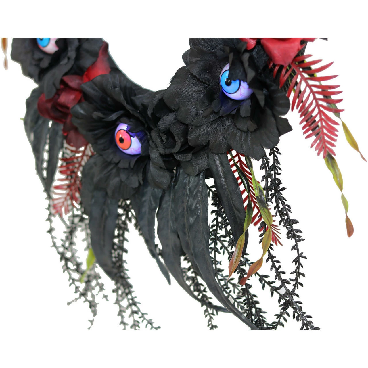Fraser Hill Farm Haunted Hill Farm 1.9-ft. Halloween Wreath With Light-Up Eyeballs, Battery - Image 5