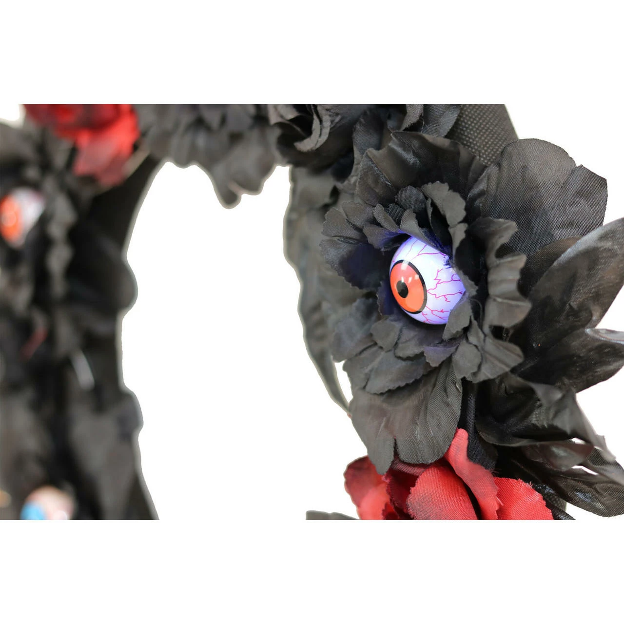Fraser Hill Farm Haunted Hill Farm 1.9-ft. Halloween Wreath With Light-Up Eyeballs, Battery - Image 6