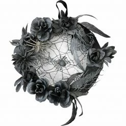 Fraser Hill Farm 22-In. Halloween Wreath With Spiders, Indoor/Covered Outdoor Halloween Decoration