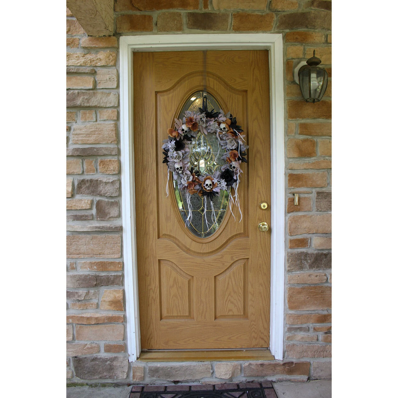 Fraser Hill Farm Haunted Hill Farm 1.83-ft. Halloween Autumn Wreath With Skulls - Image 10