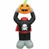 Fraser Hill Farm 6-ft. Halloween Headless Pumpkin Inflatable With Arm Motion And Lights