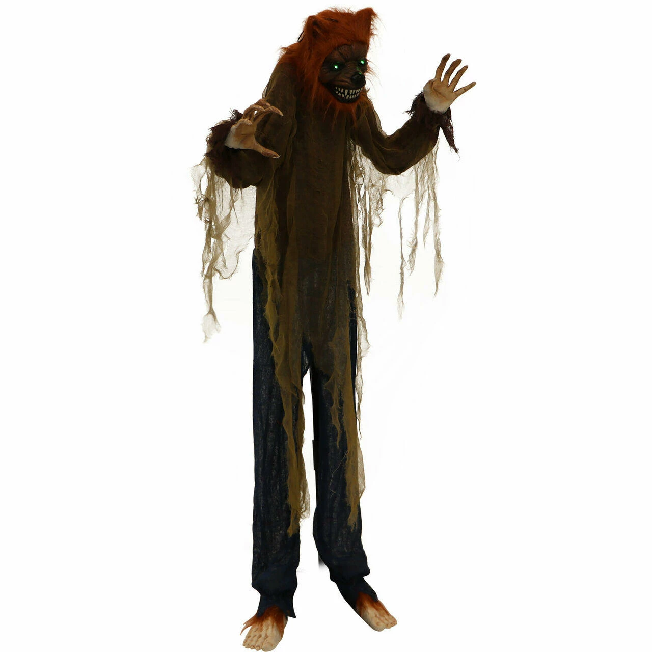 Fraser Hill Farm Haunted Hill Farm 5.2-ft. Standing Wolf Animatronic, Poseable, Battery - Image 6