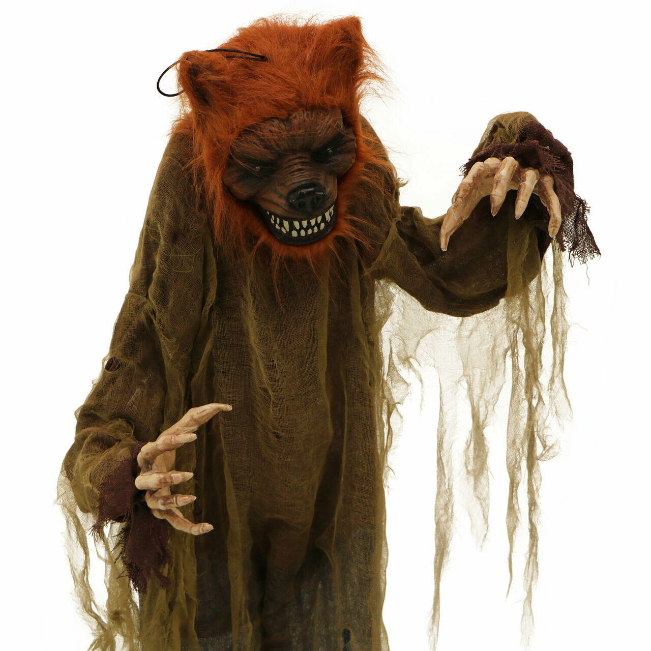 Fraser Hill Farm Haunted Hill Farm 5.2-ft. Standing Wolf Animatronic, Poseable, Battery - Image 7