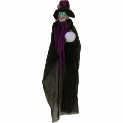 Fraser Hill Farm Haunted Hill Farm 6.5-ft. Hanging Witch Animatronic, Poseable, Battery-Operated