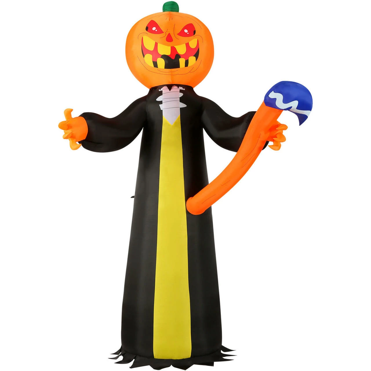 Fraser Hill Farm Haunted Hill Farm 10-Ft. Pre-Lit Inflatable Jack-O-Lantern Reaper