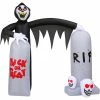 Fraser Hill Farm Haunted Hill Farm 8-Ft. Pre-Lit Inflatable Grim Reaper Tombstone Arch