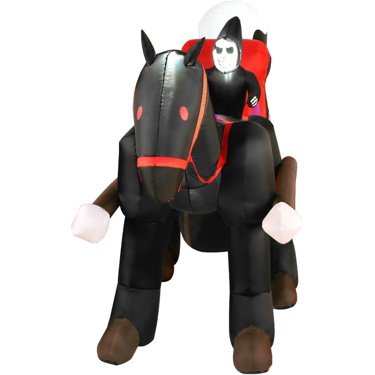 Fraser Hill Farm Haunted Hill Farm 6-Ft.Tall Pre-Lit Inflatable Skull Carriage, - Image 8