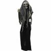 Fraser Hill Farm Haunted Hill Farm 71-In. Lampa Solais The Animated Gruesome Reaper W/ Lantern, Indoor Or Covered Outdoor Halloween Decoration, Battery Operated